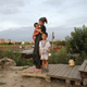 migrant family outside moscow